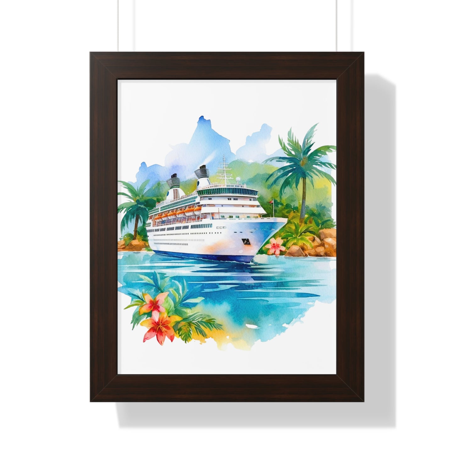 Framed Vertical Poster- Ship 1