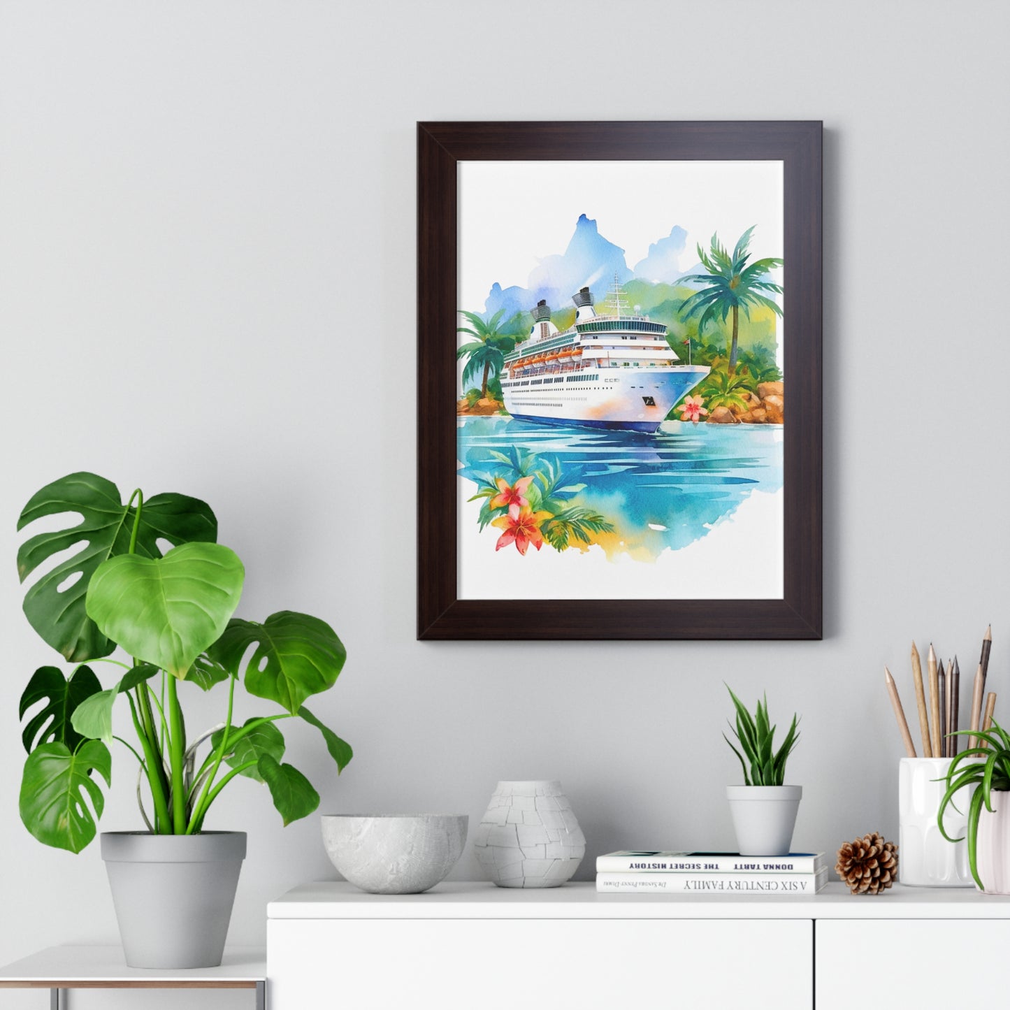 Framed Vertical Poster- Ship 1