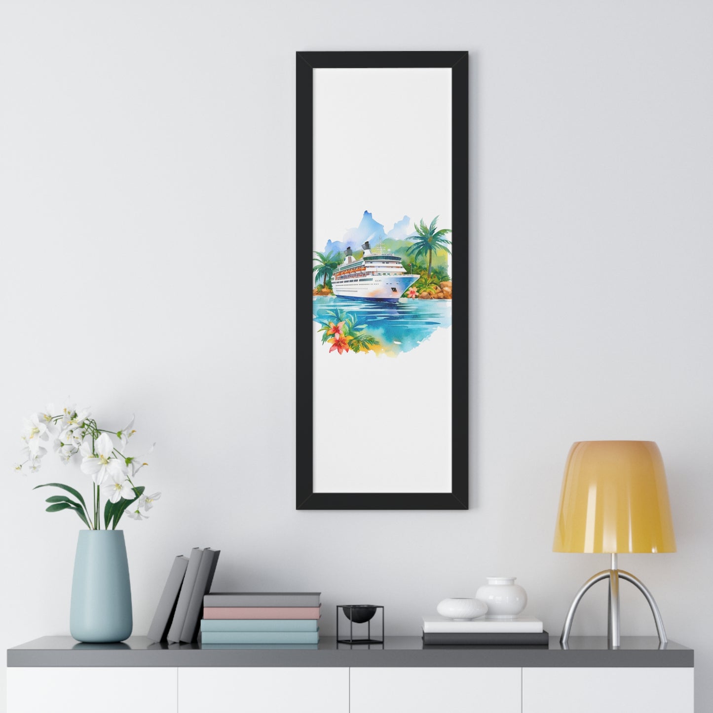 Framed Vertical Poster- Ship 1