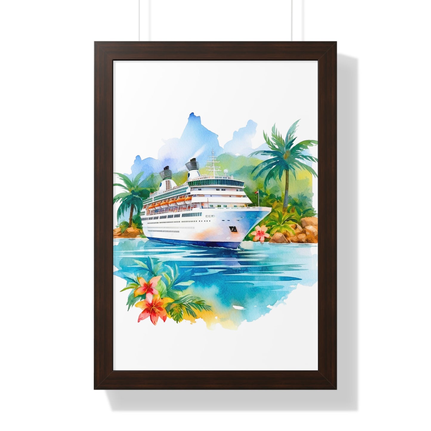 Framed Vertical Poster- Ship 1