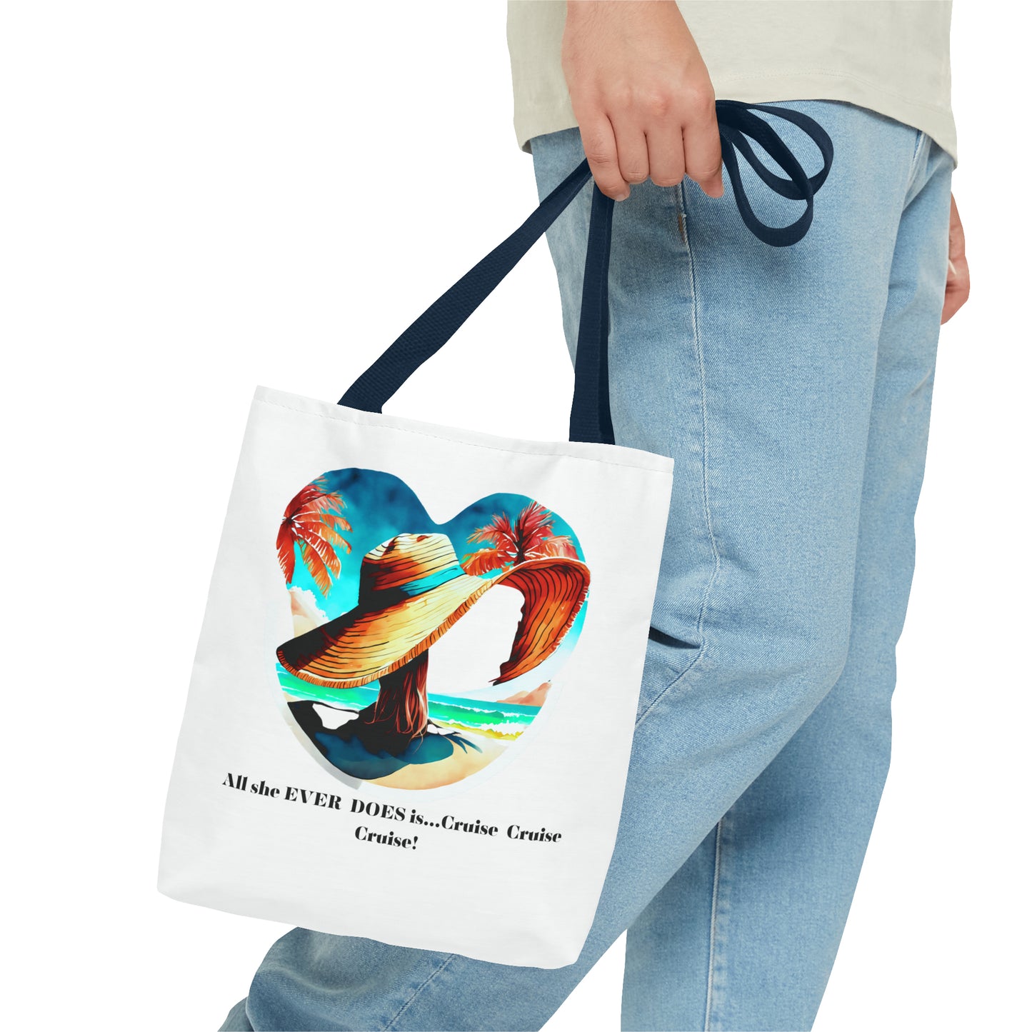 Canvas Tote Bag - All she ever does is cruise!