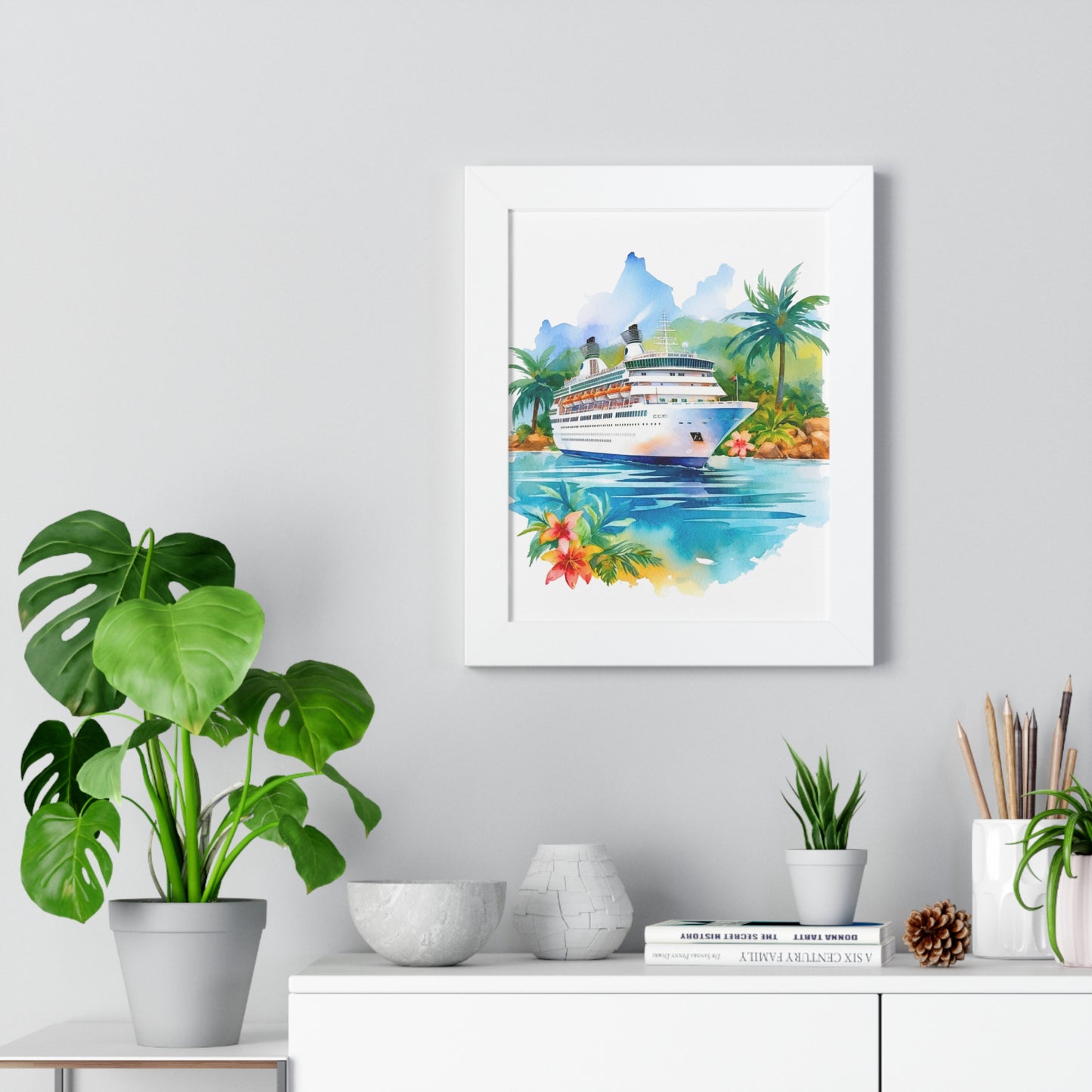 Framed Vertical Poster- Ship 1