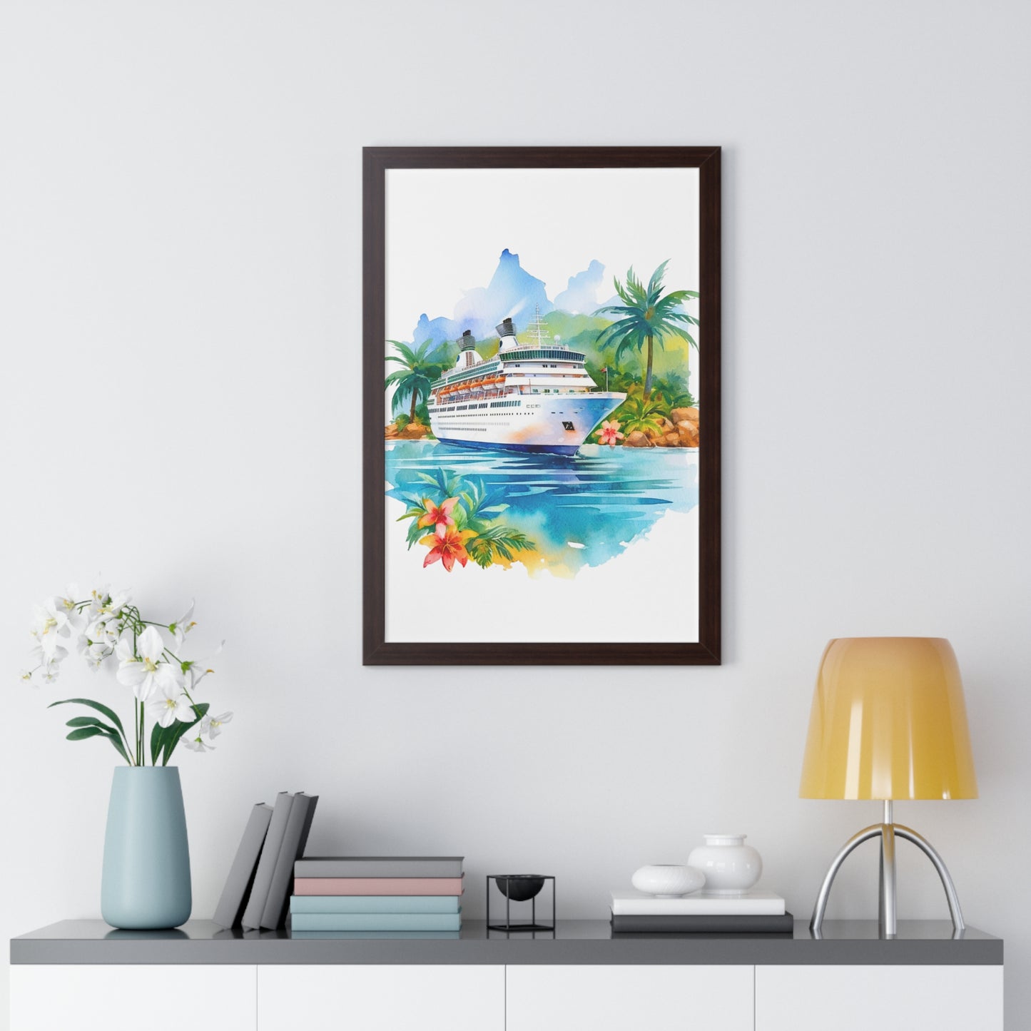 Framed Vertical Poster- Ship 1
