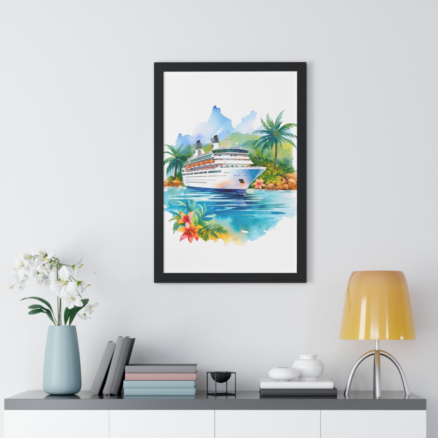 Framed Vertical Poster- Ship 1