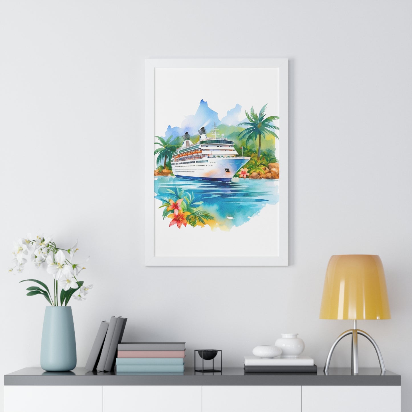 Framed Vertical Poster- Ship 1