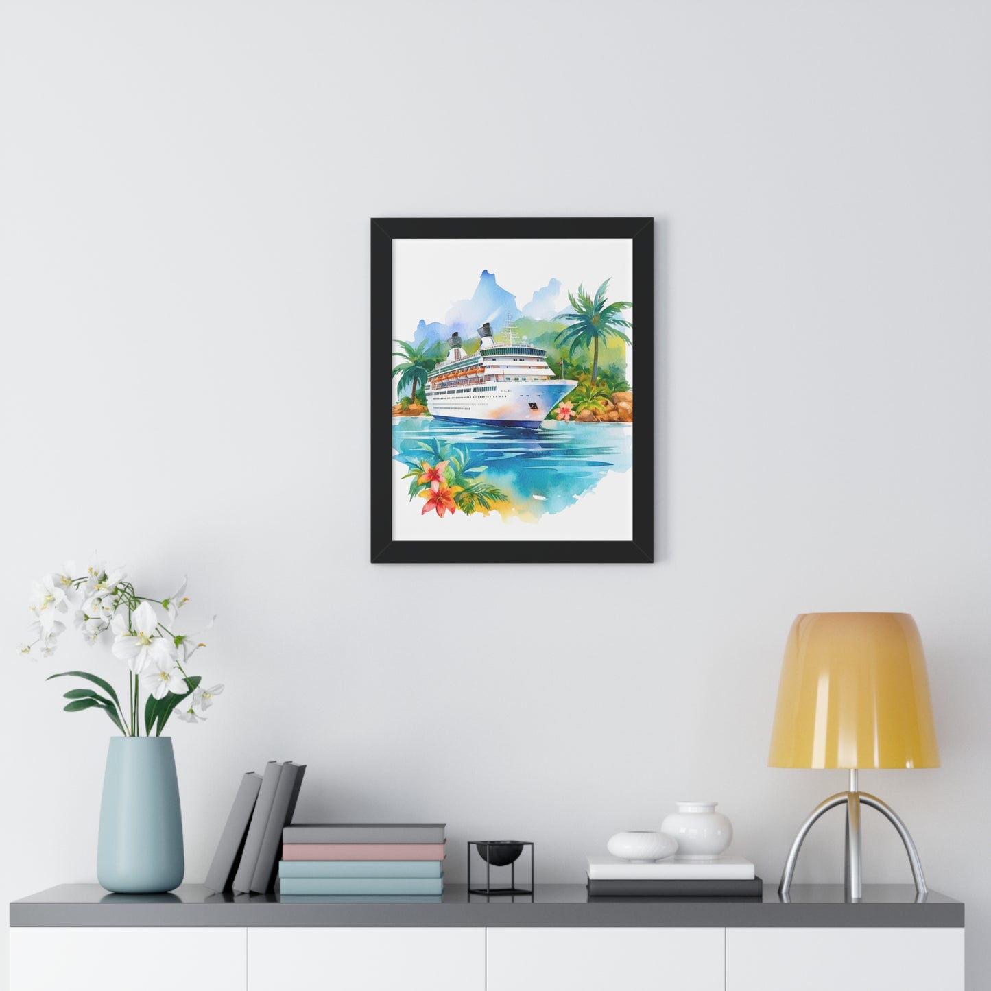 Framed Vertical Poster- Ship 1