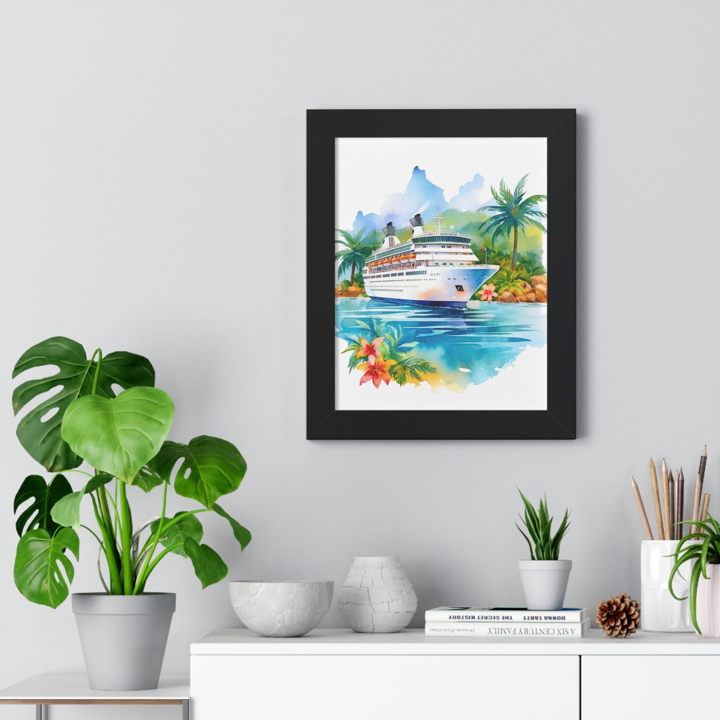 Framed Vertical Poster- Ship 1