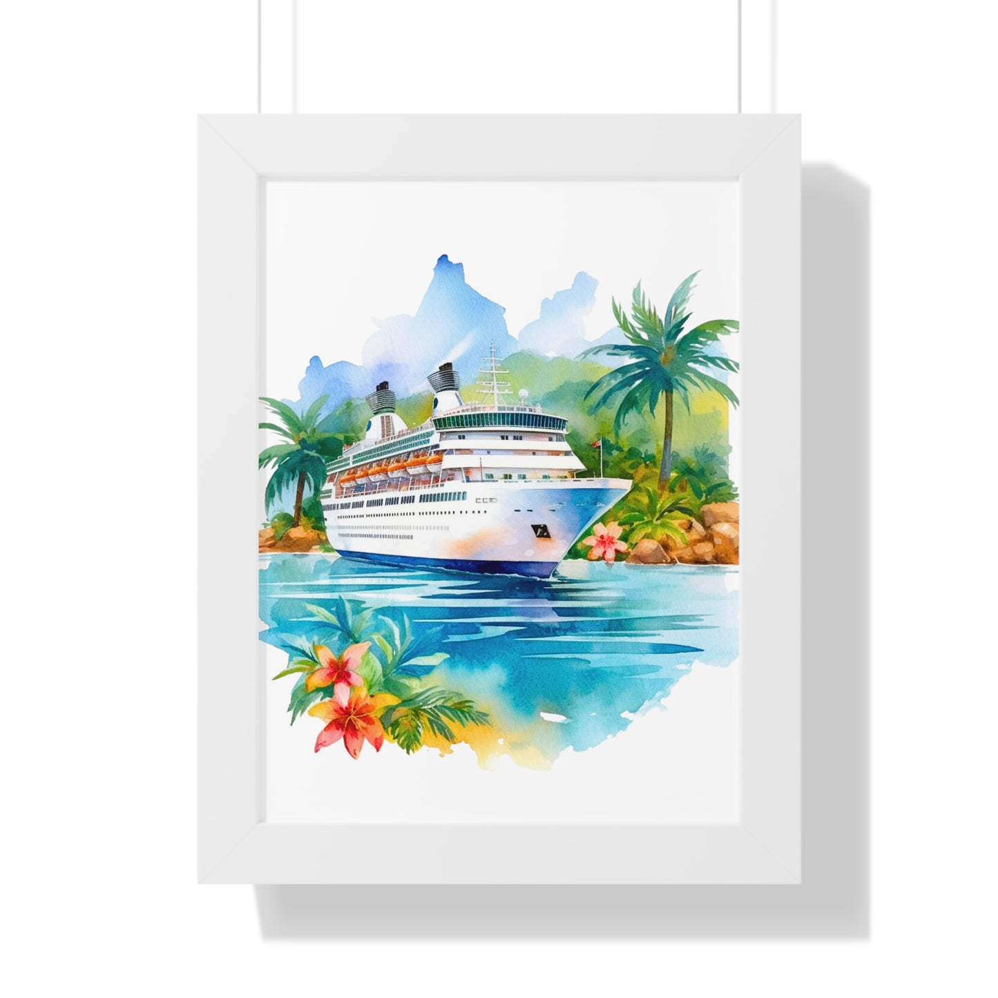 Framed Vertical Poster- Ship 1