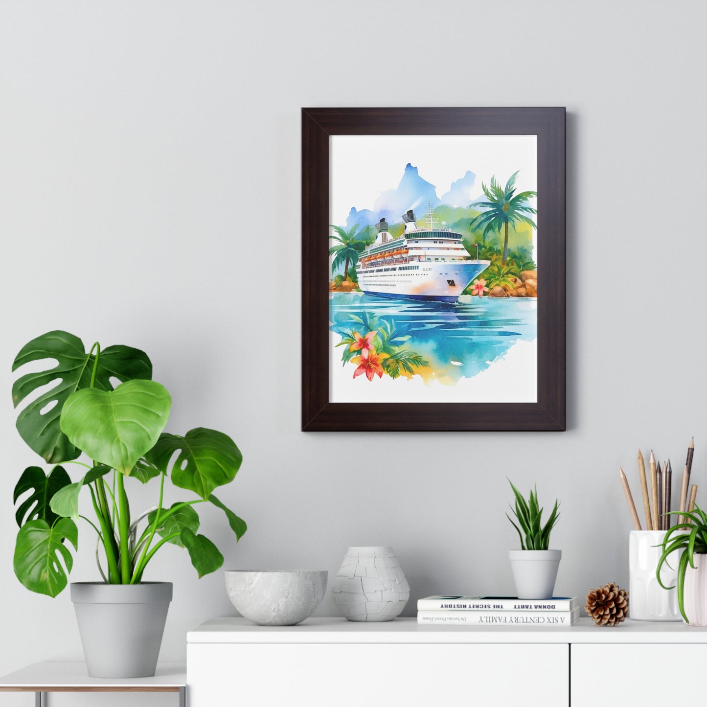 Framed Vertical Poster- Ship 1