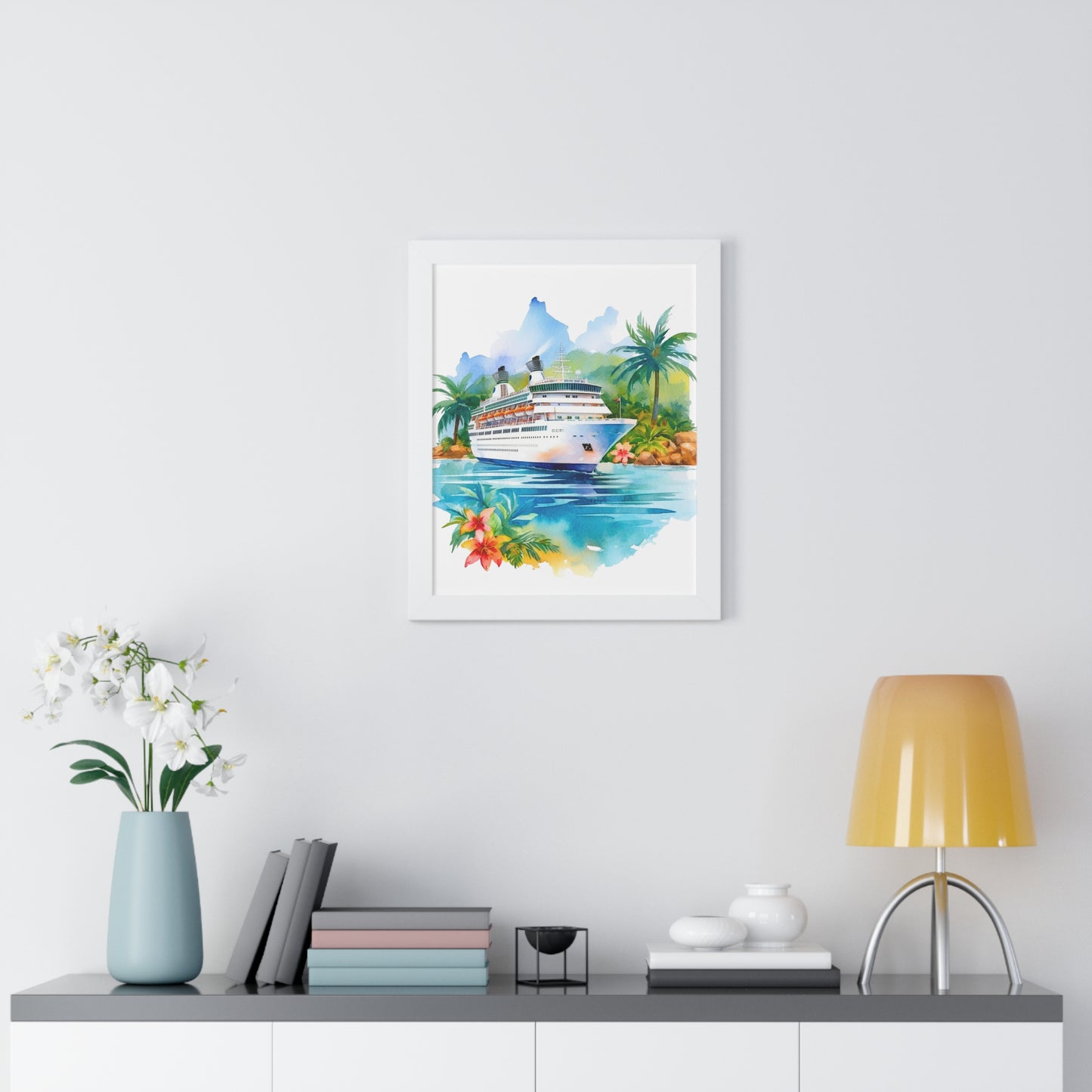 Framed Vertical Poster- Ship 1
