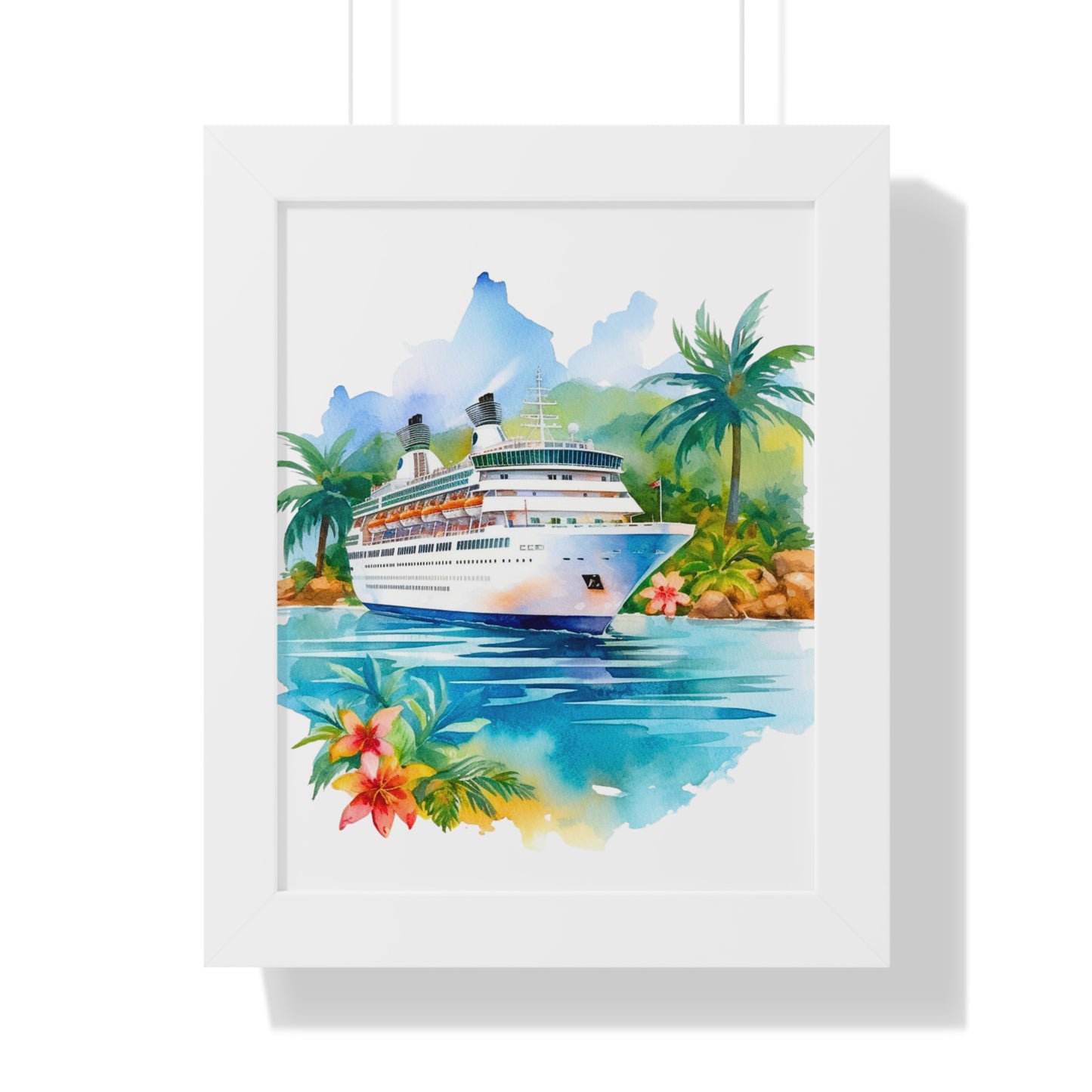 Framed Vertical Poster- Ship 1