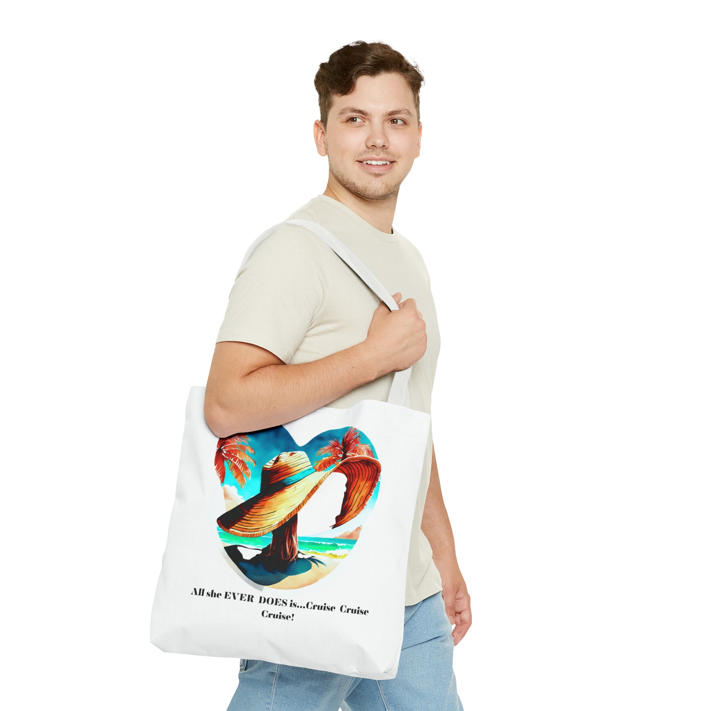 Canvas Tote Bag - All she ever does is cruise!
