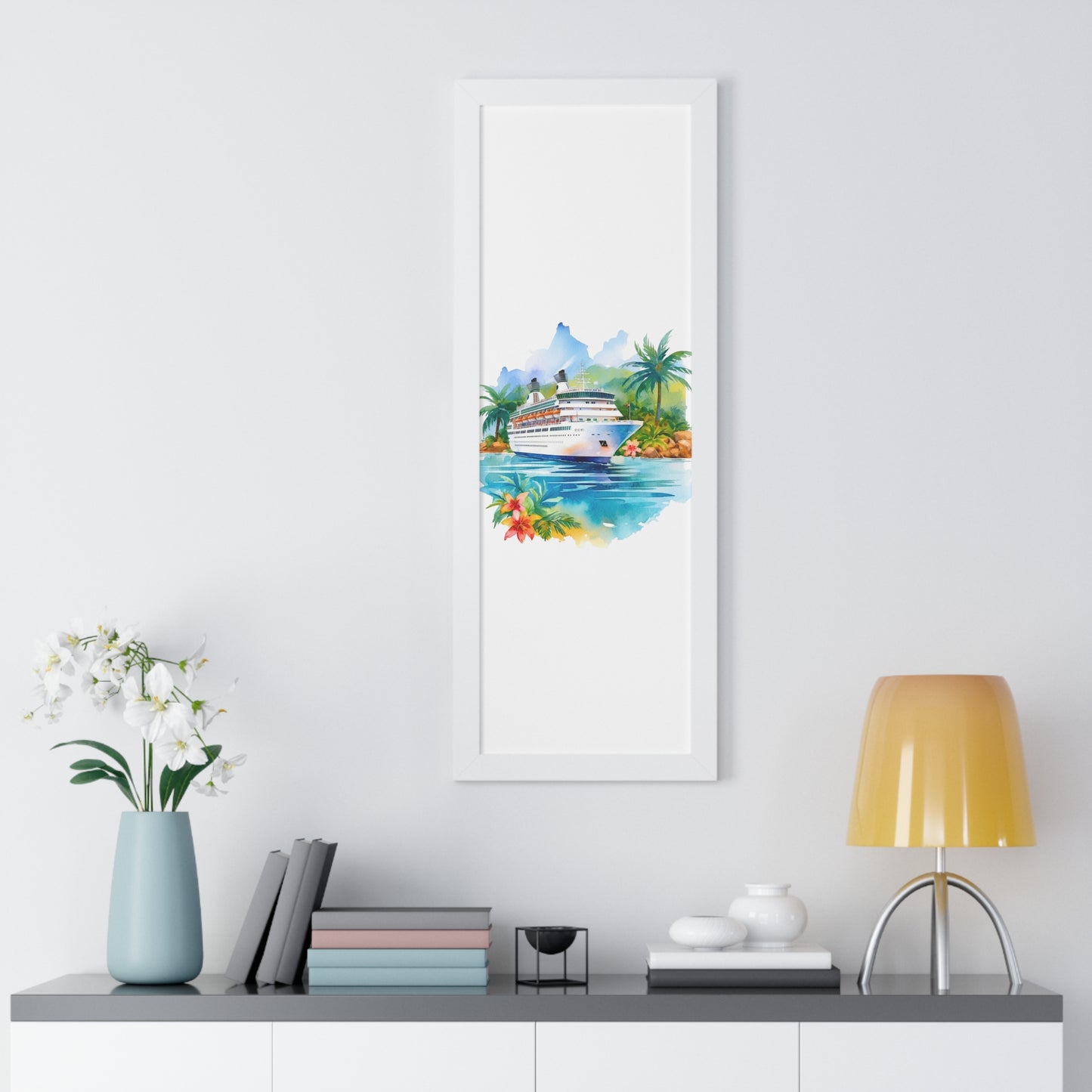 Framed Vertical Poster- Ship 1