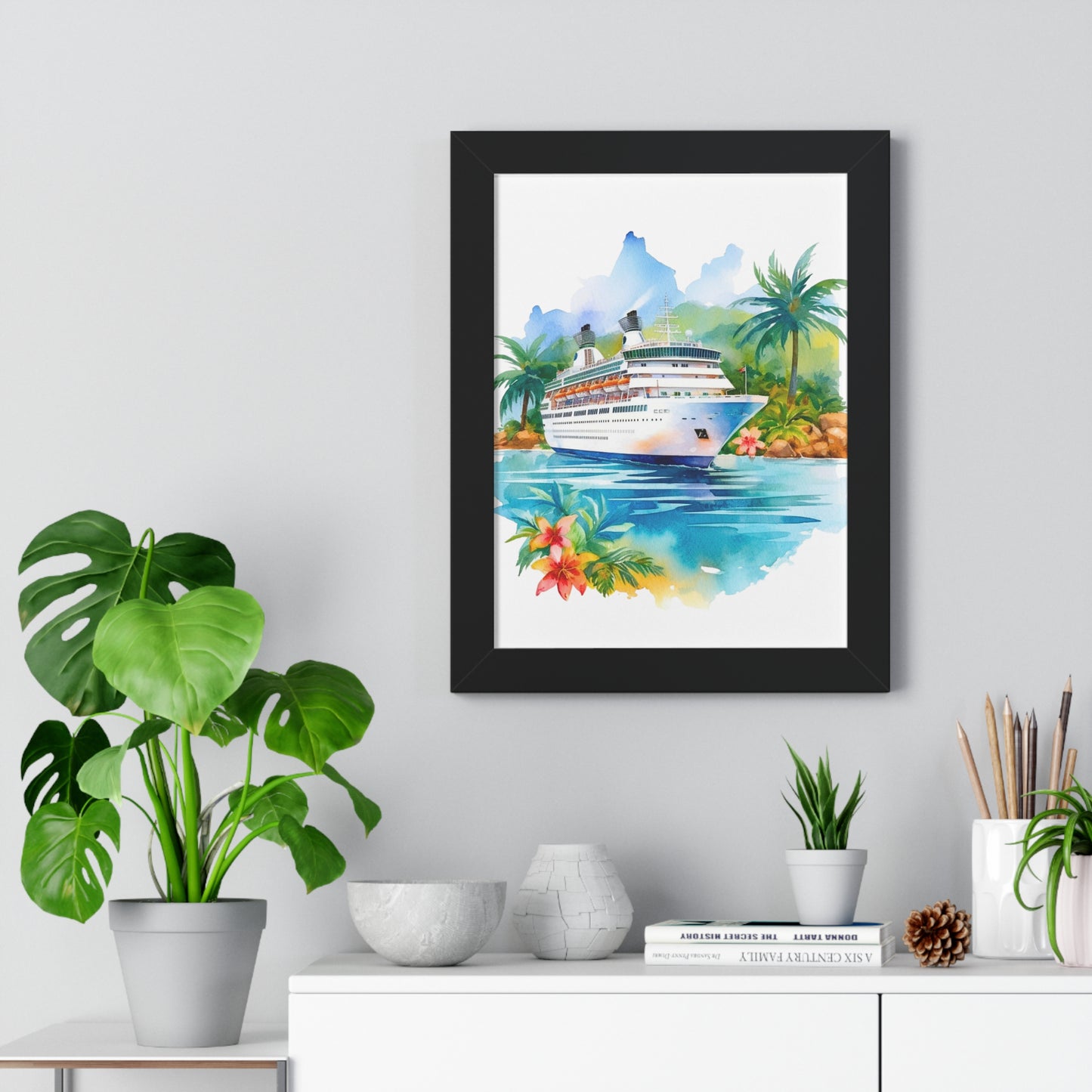 Framed Vertical Poster- Ship 1