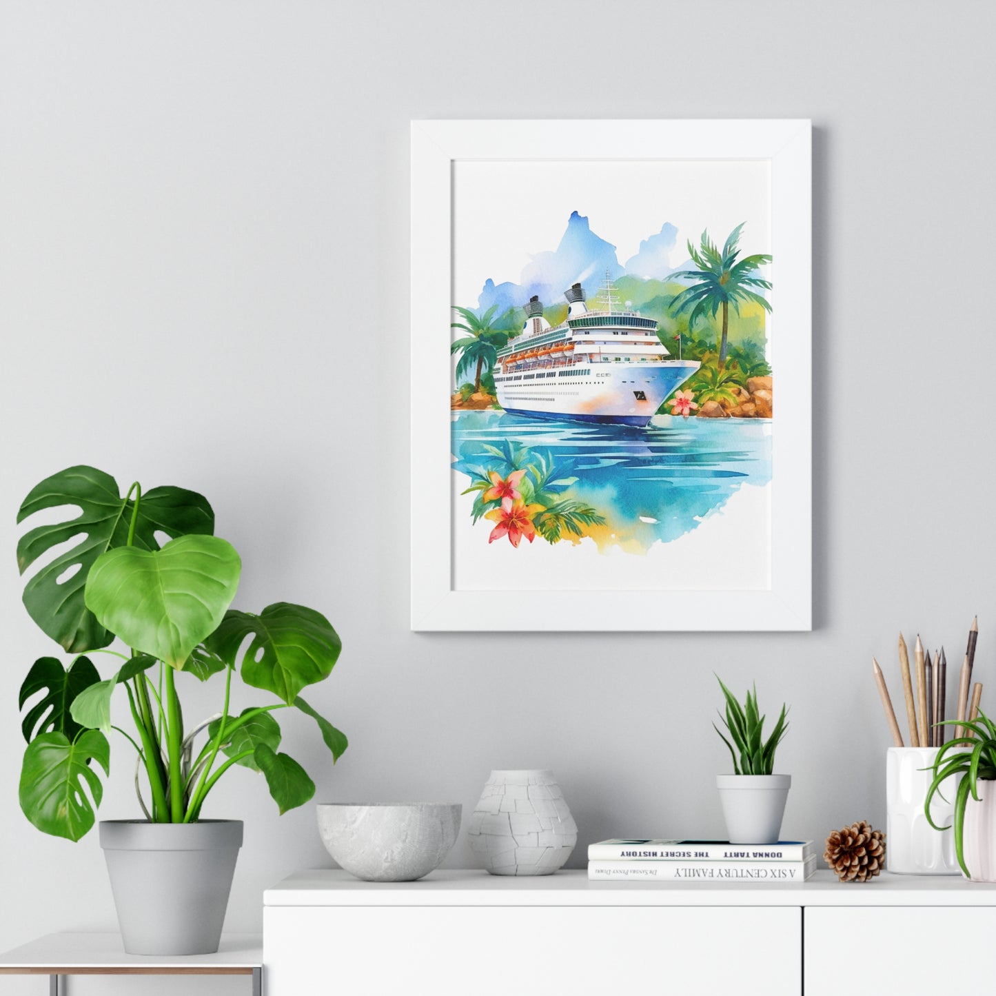 Framed Vertical Poster- Ship 1