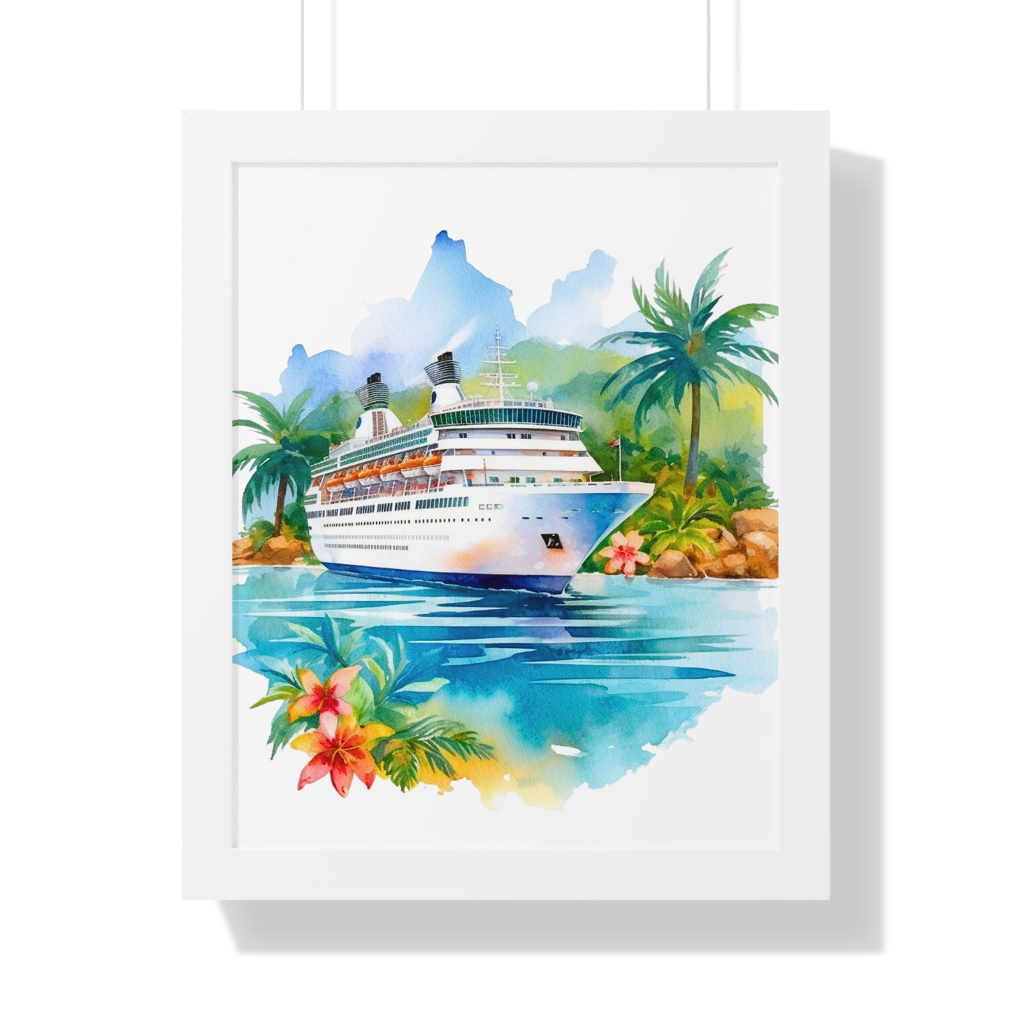 Framed Vertical Poster- Ship 1
