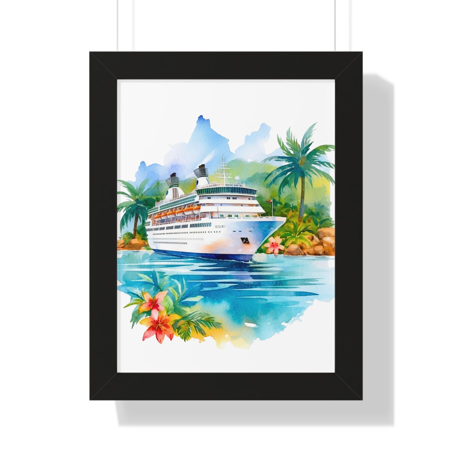 Framed Vertical Poster- Ship 1