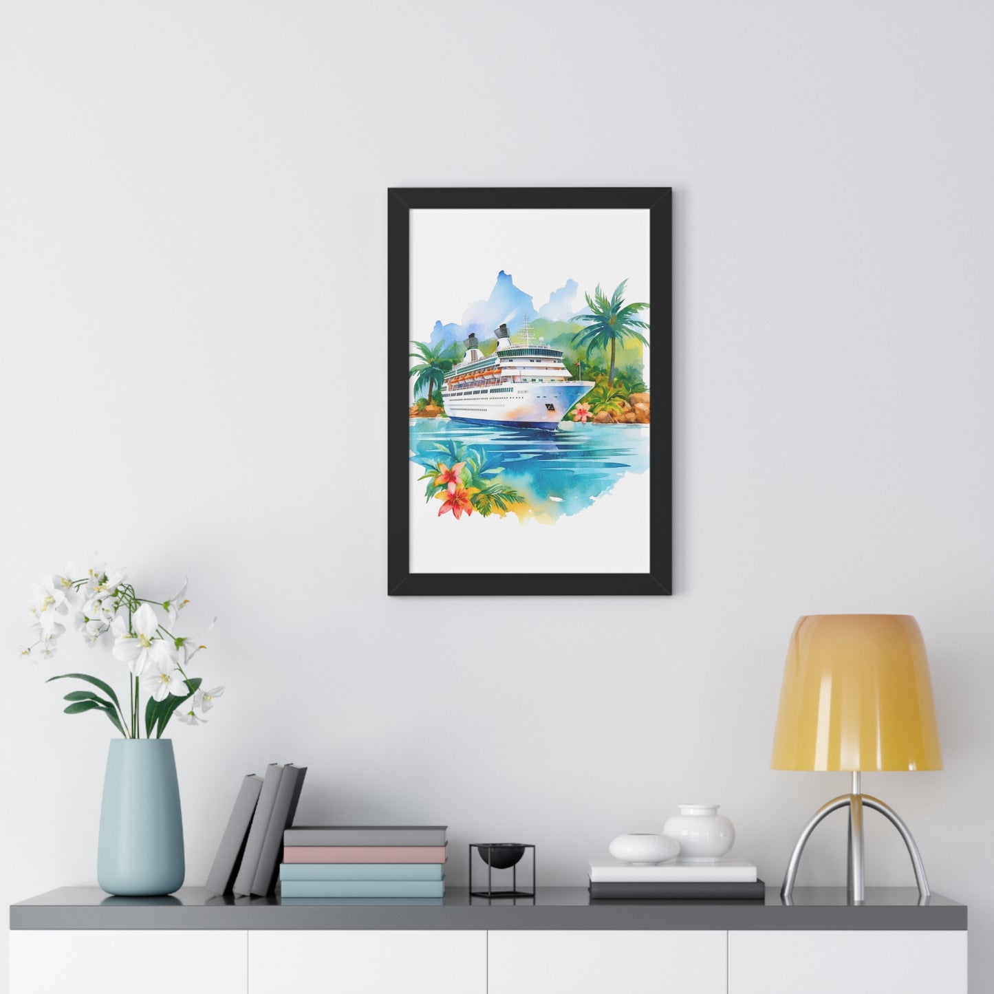 Framed Vertical Poster- Ship 1