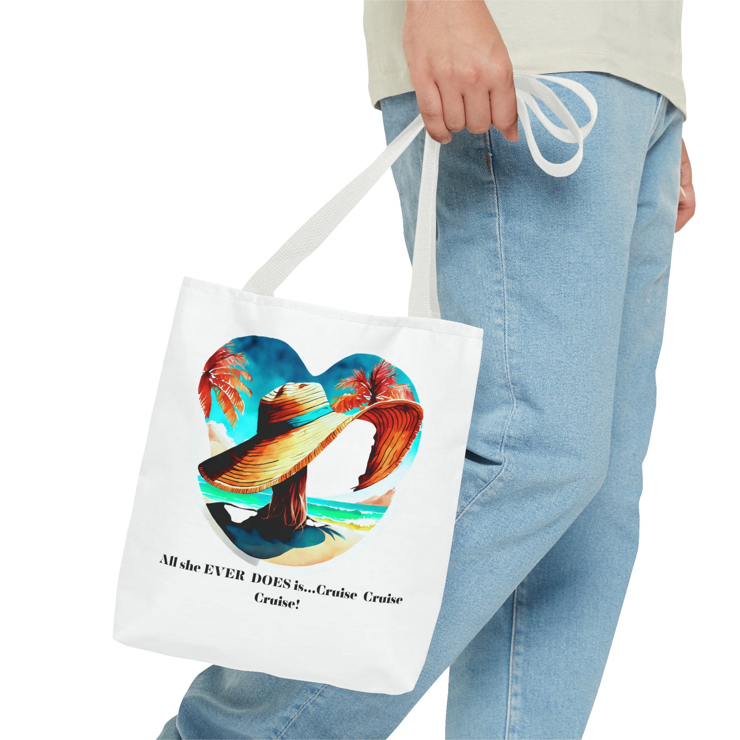 Canvas Tote Bag - All she ever does is cruise!