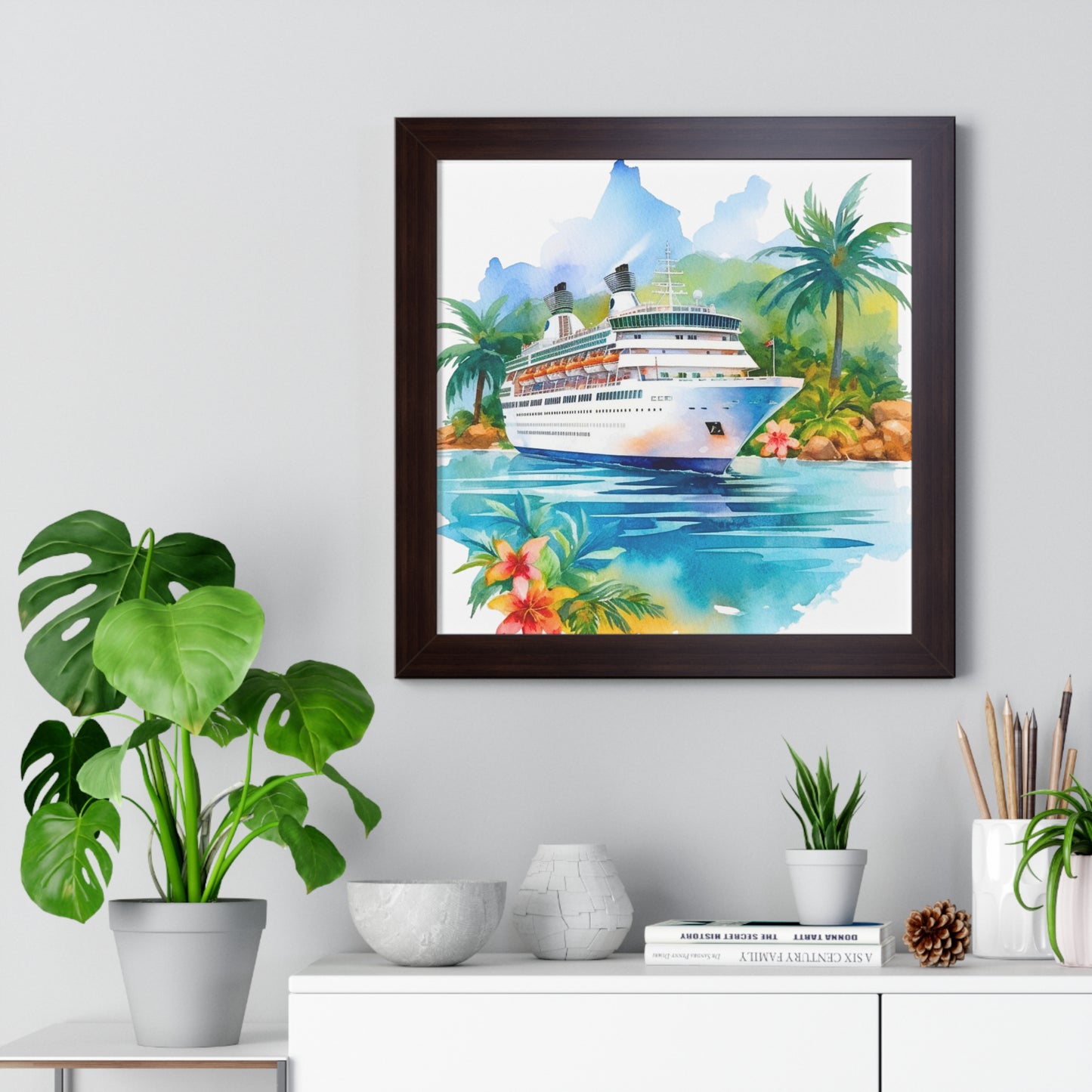 Framed Vertical Poster- Ship 1