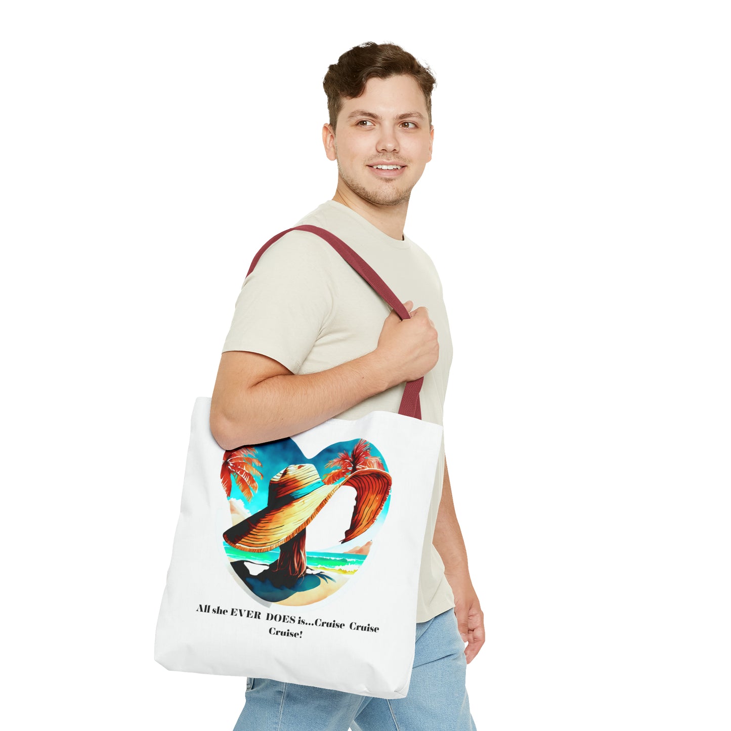 Canvas Tote Bag - All she ever does is cruise!