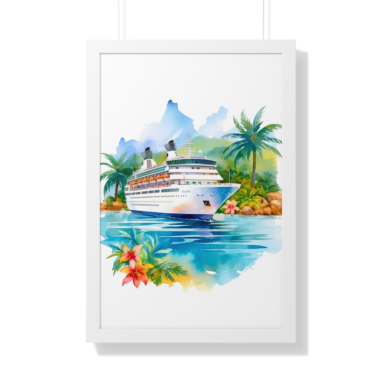 Framed Vertical Poster- Ship 1
