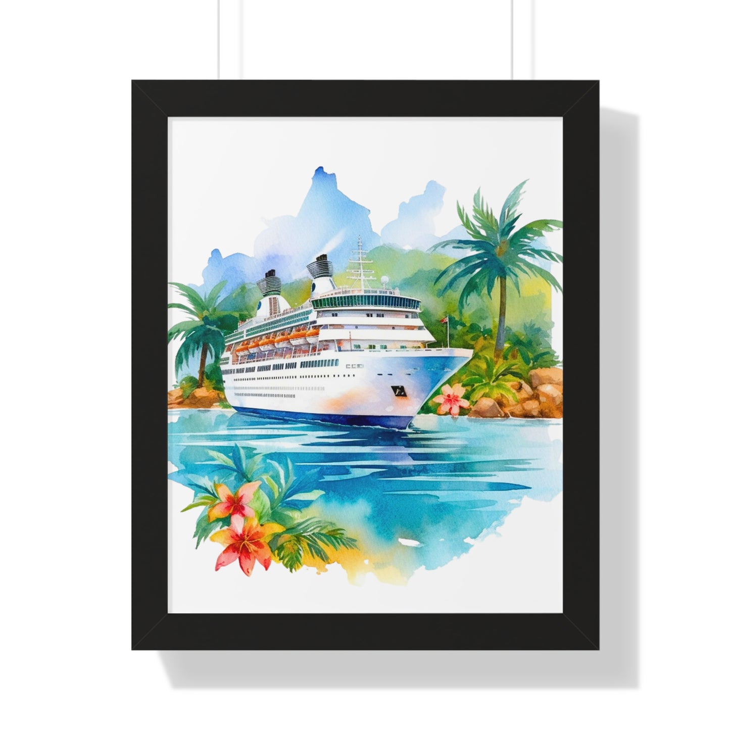 Framed Vertical Poster- Ship 1