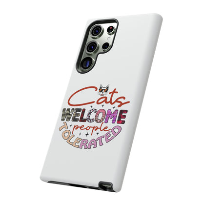 I Phone 15 Tough Cases- Cats Welcome