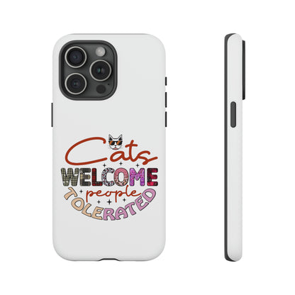 I Phone 15 Tough Cases- Cats Welcome