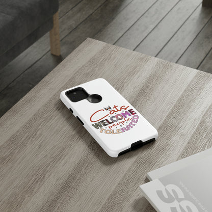 I Phone 15 Tough Cases- Cats Welcome