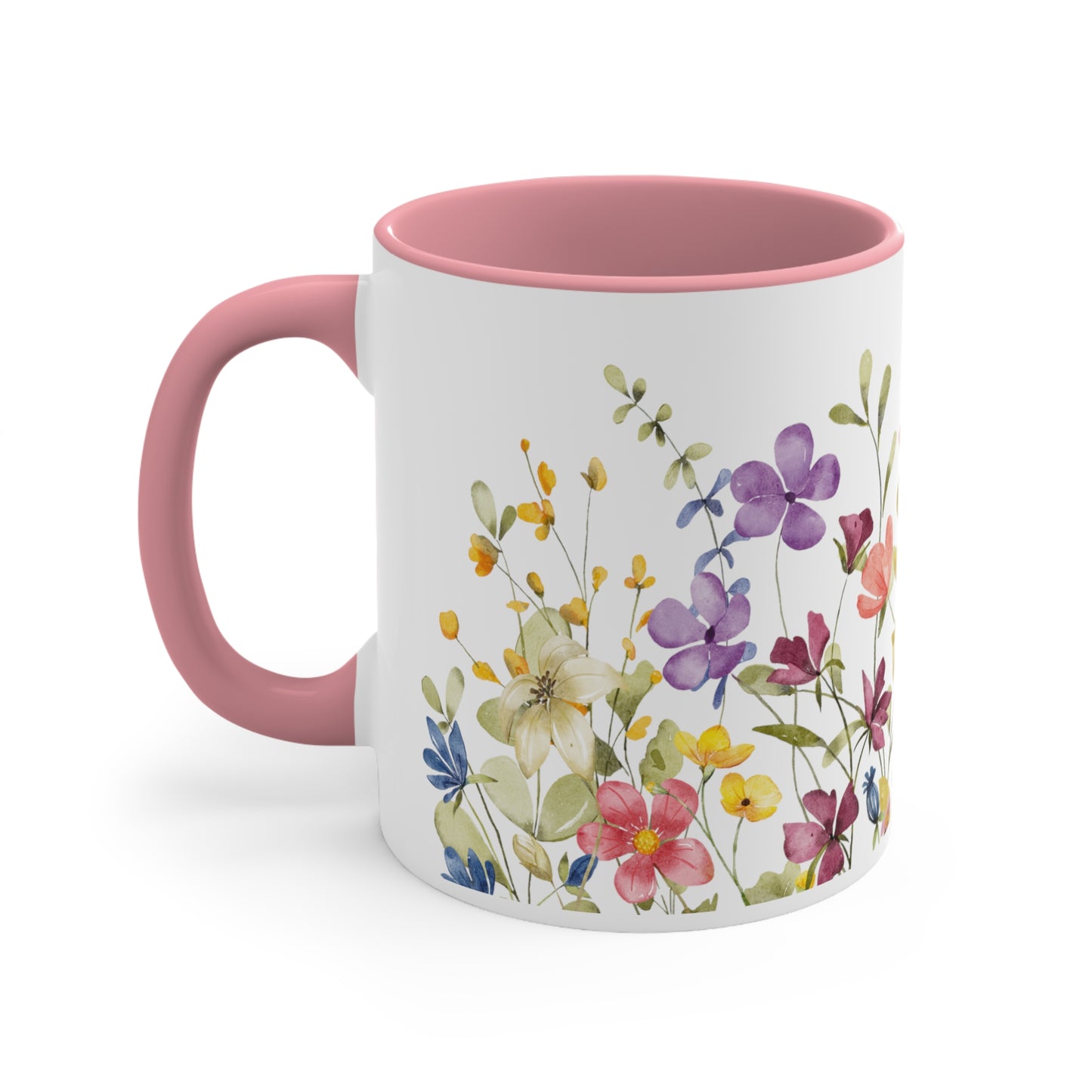 Accent Coffee Mug, 11oz- Flowers