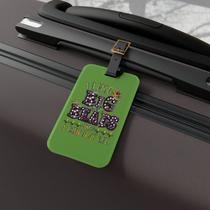 Luggage Tag- Mardi gras - I like big beads can not lie