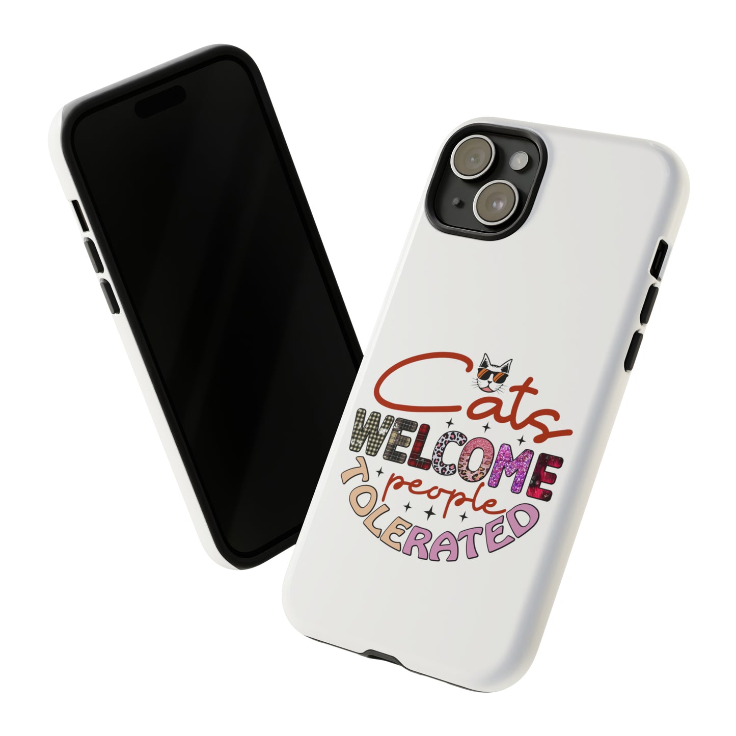 I Phone 15 Tough Cases- Cats Welcome