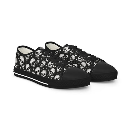 Men's Low Top Sneakers- Skulls