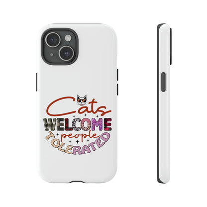 I Phone 15 Tough Cases- Cats Welcome