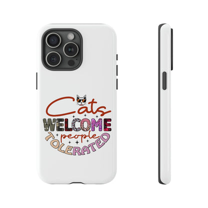 I Phone 15 Tough Cases- Cats Welcome