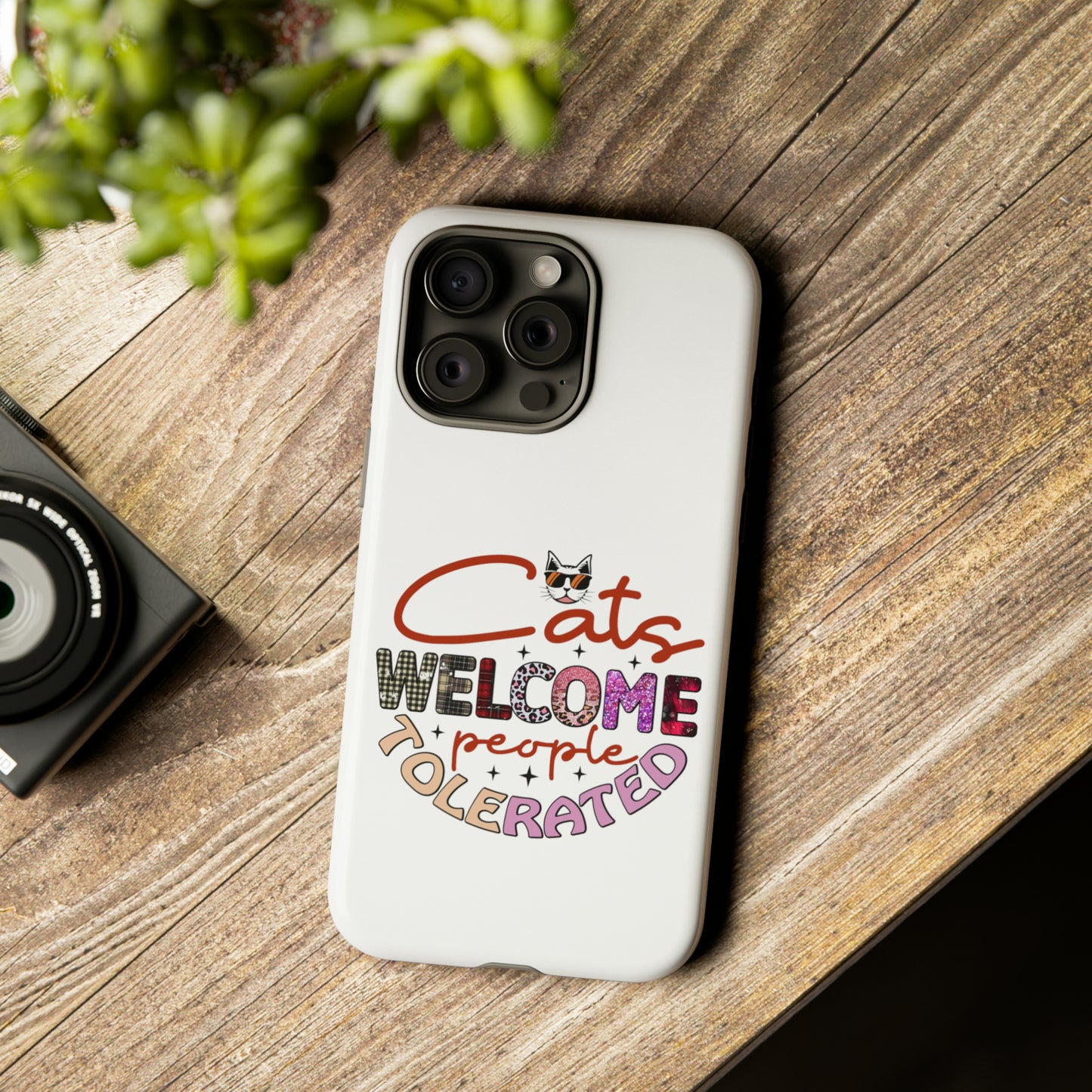 I Phone 15 Tough Cases- Cats Welcome