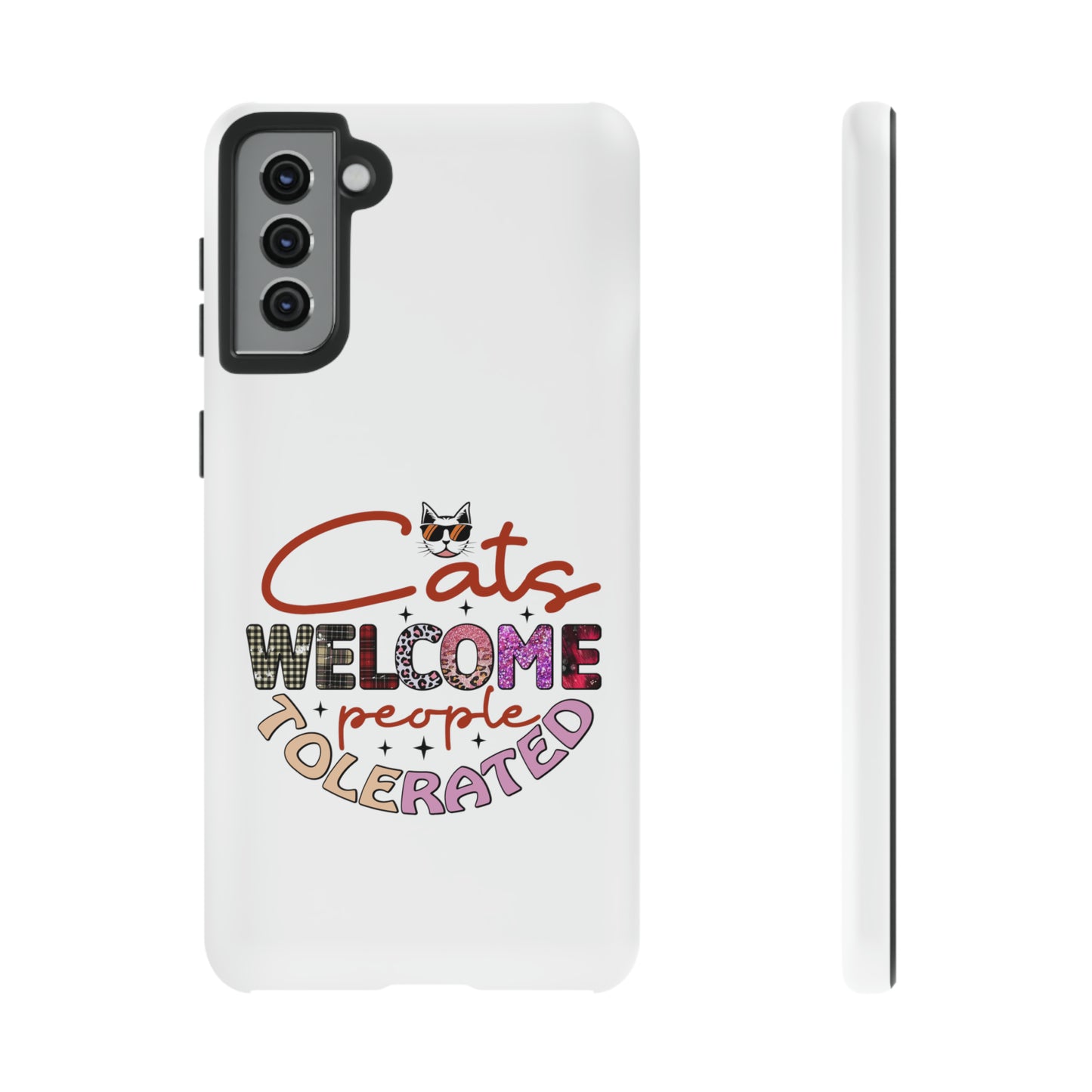 I Phone 15 Tough Cases- Cats Welcome