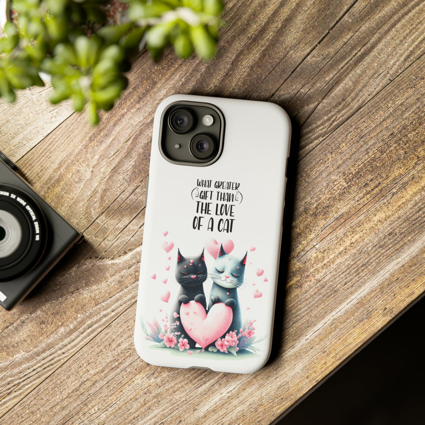 I Phone Tough Phone Cases- I Phone, Samsung, Google Pixel- cat