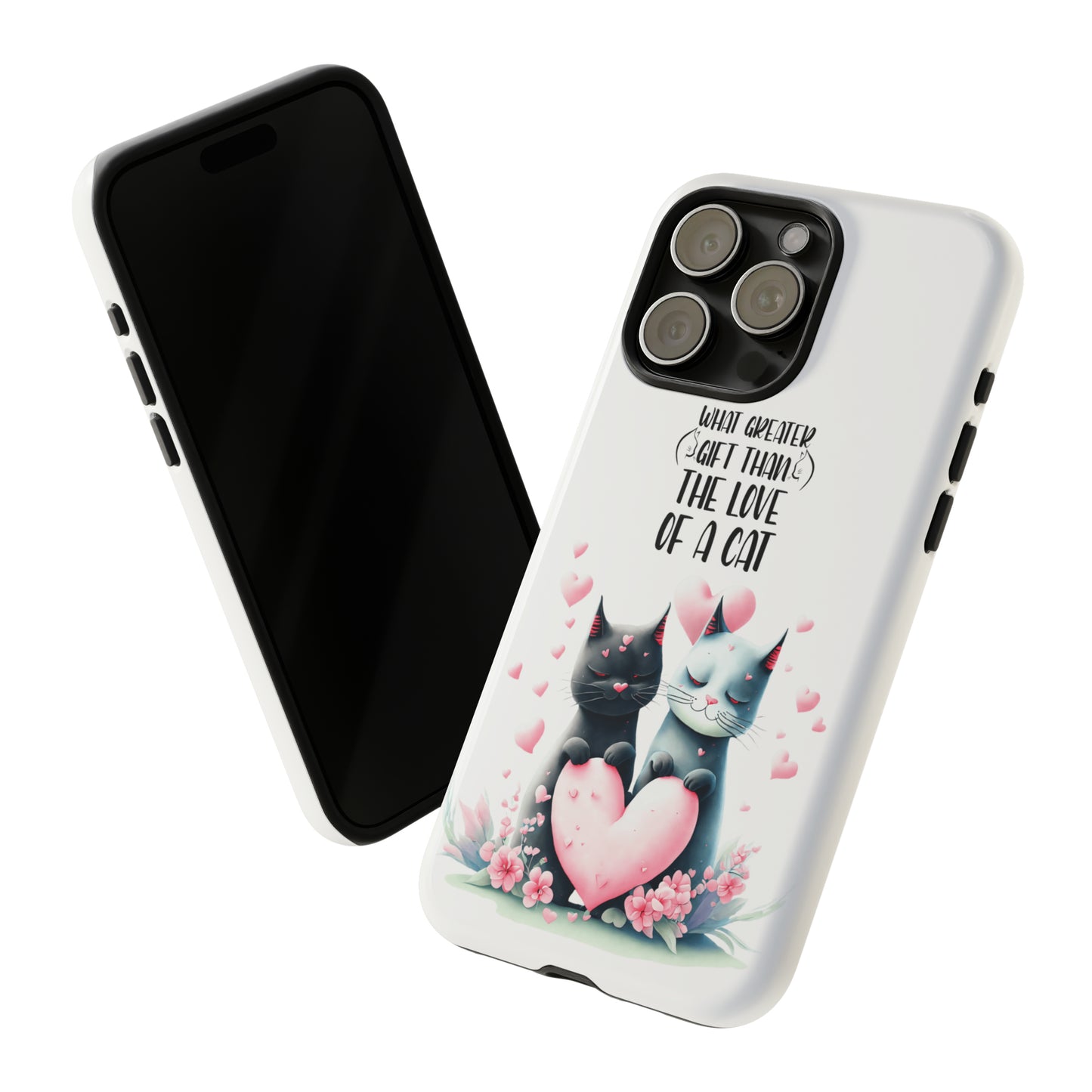 I Phone Tough Phone Cases- I Phone, Samsung, Google Pixel- cat