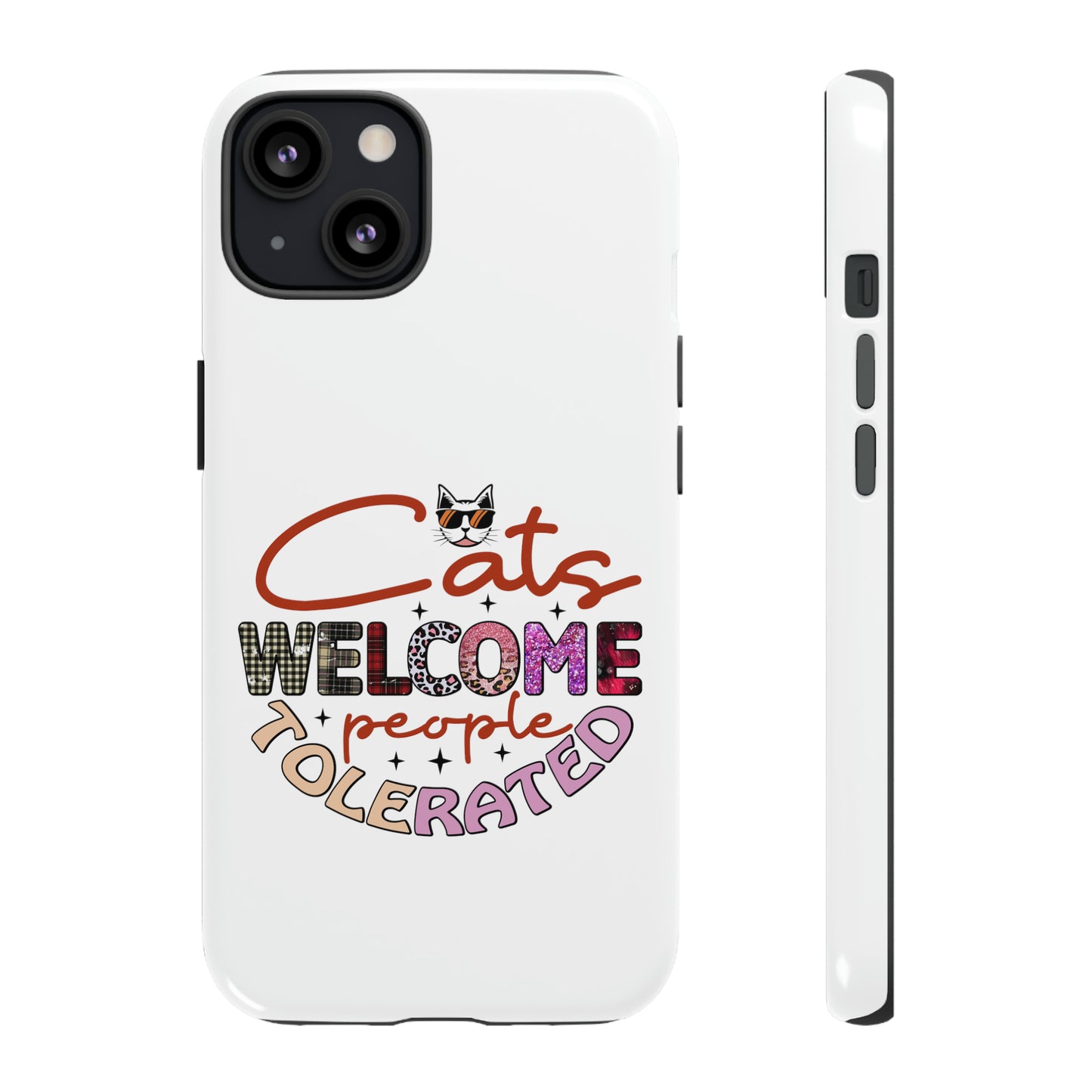 I Phone 15 Tough Cases- Cats Welcome