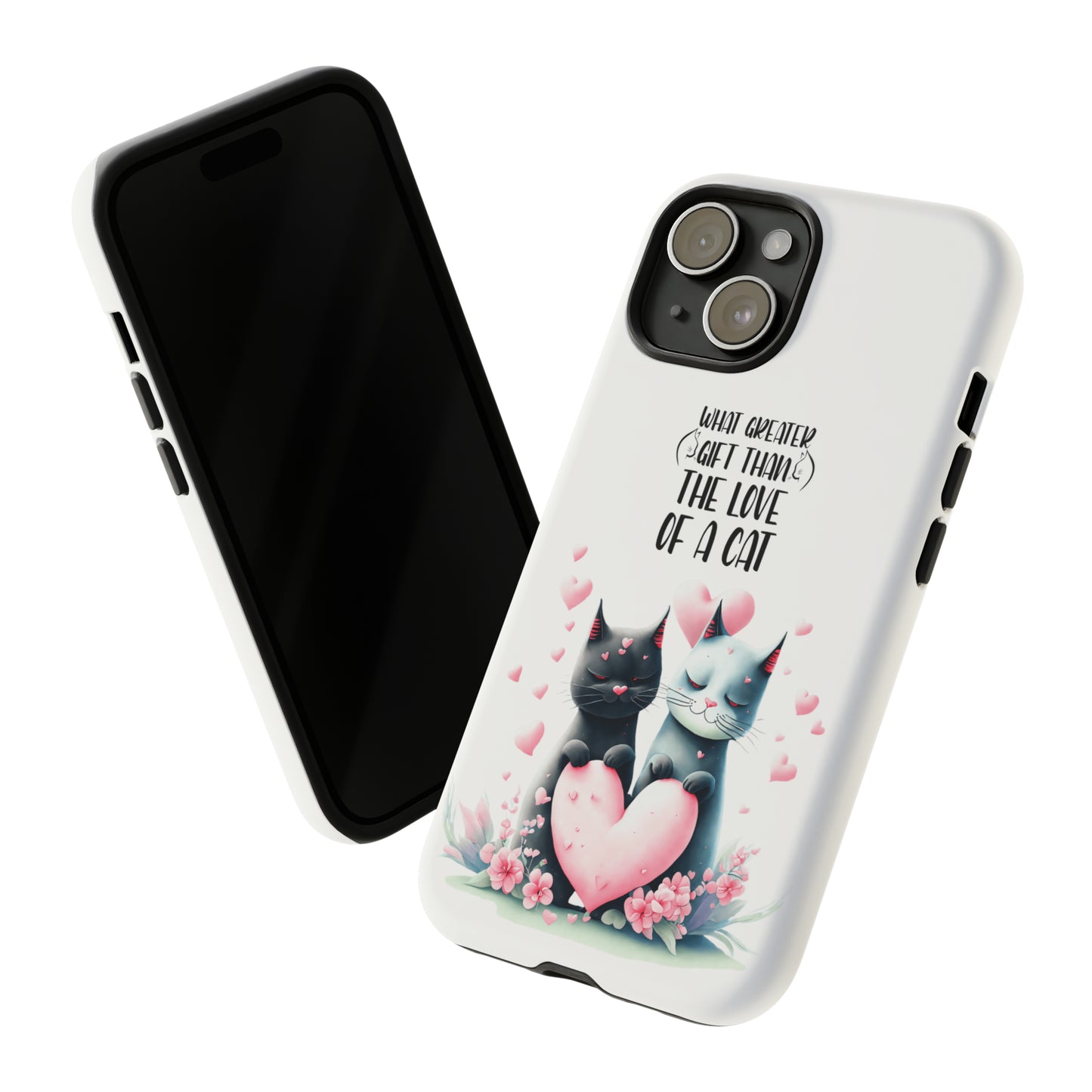 I Phone Tough Phone Cases- I Phone, Samsung, Google Pixel- cat