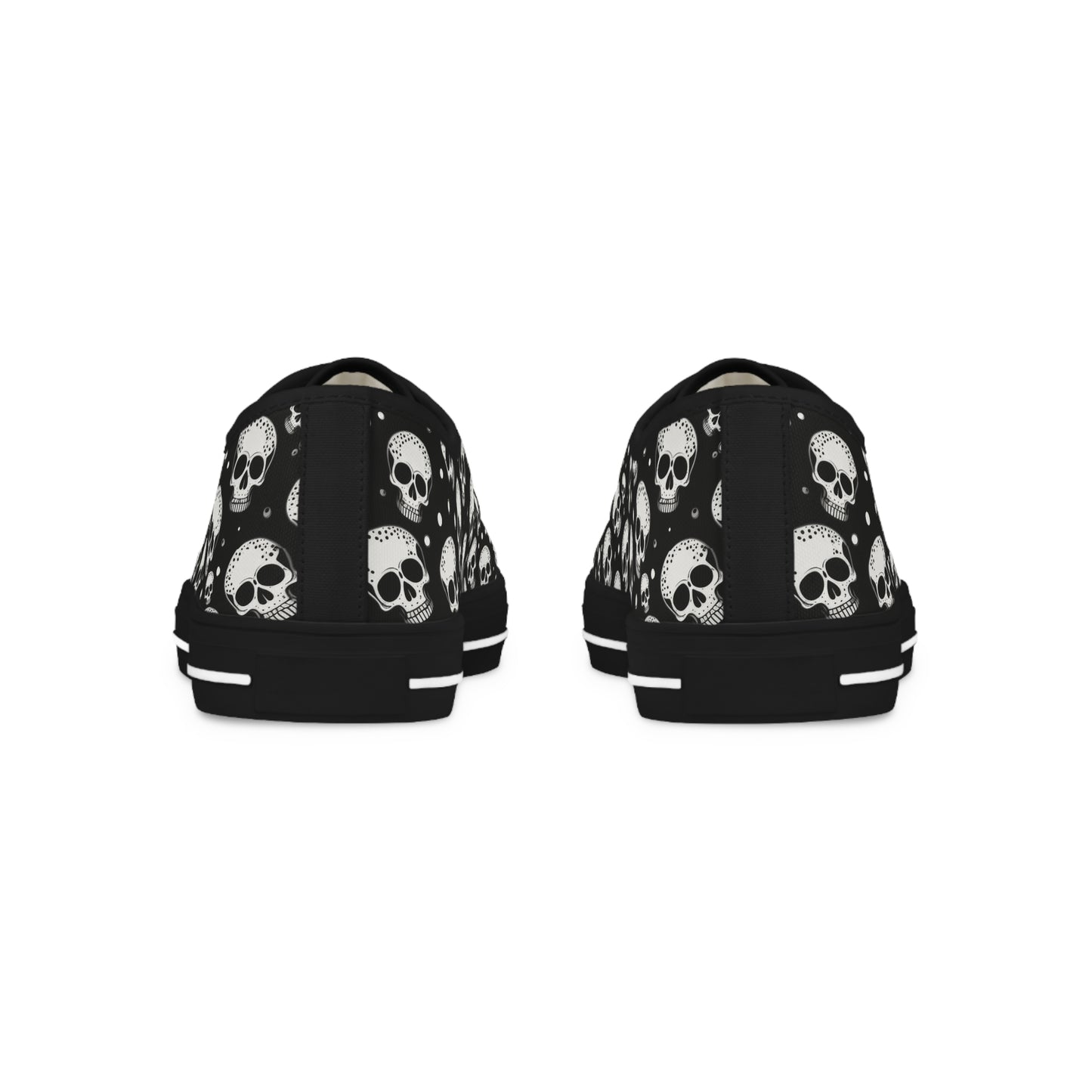 Men's Low Top Sneakers- Skulls