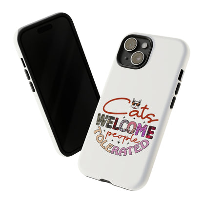 I Phone 15 Tough Cases- Cats Welcome