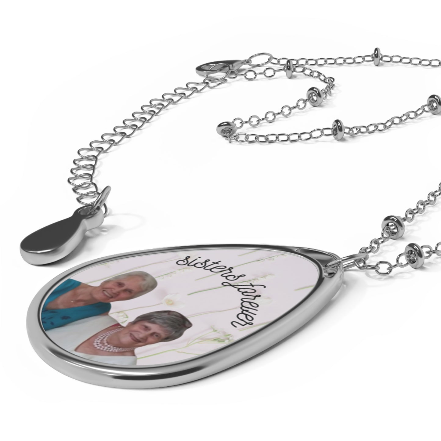 Oval Necklace- Sisters forever