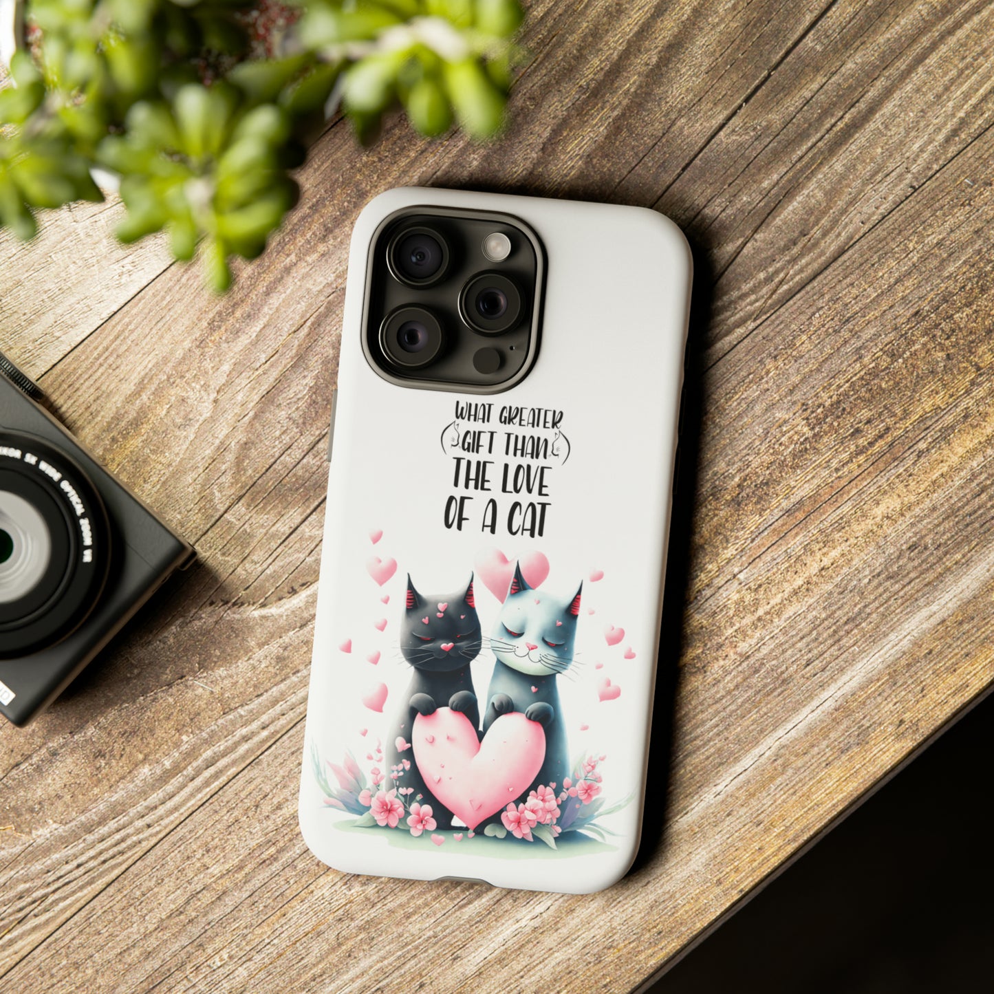 I Phone Tough Phone Cases- I Phone, Samsung, Google Pixel- cat