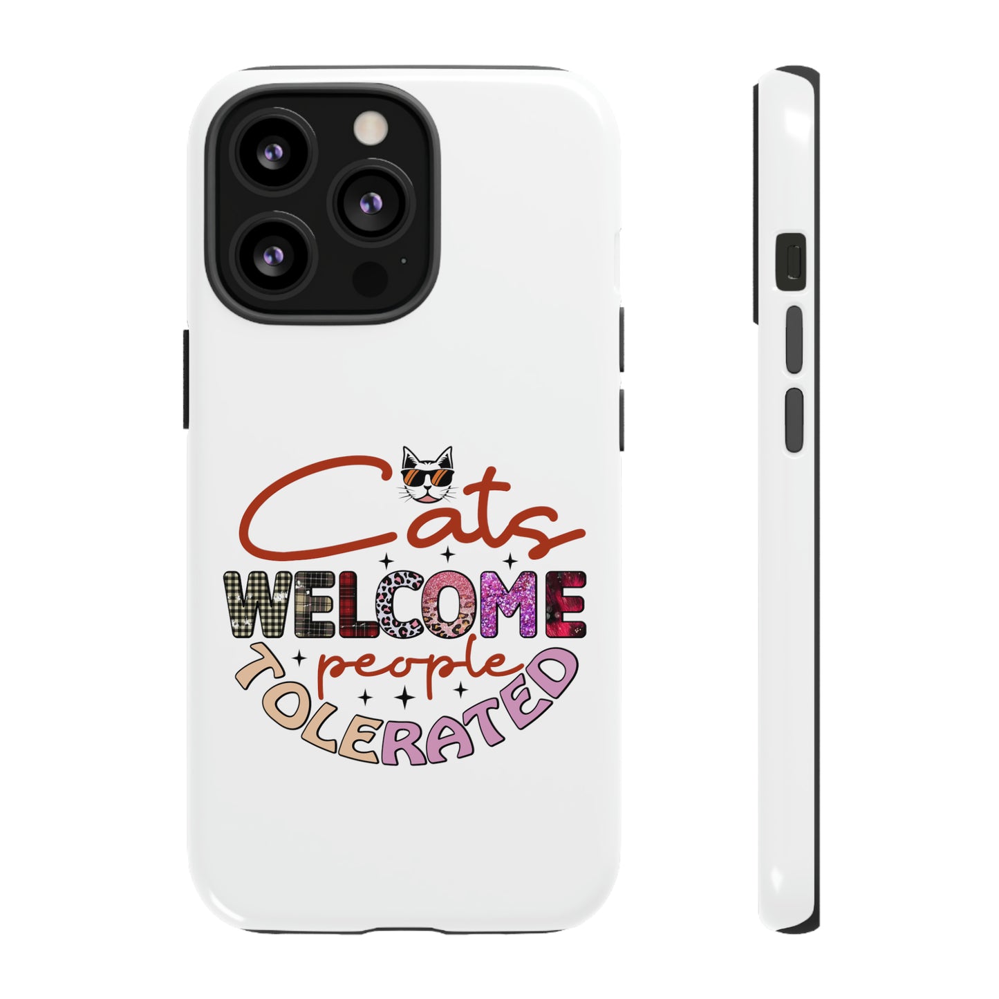 I Phone 15 Tough Cases- Cats Welcome