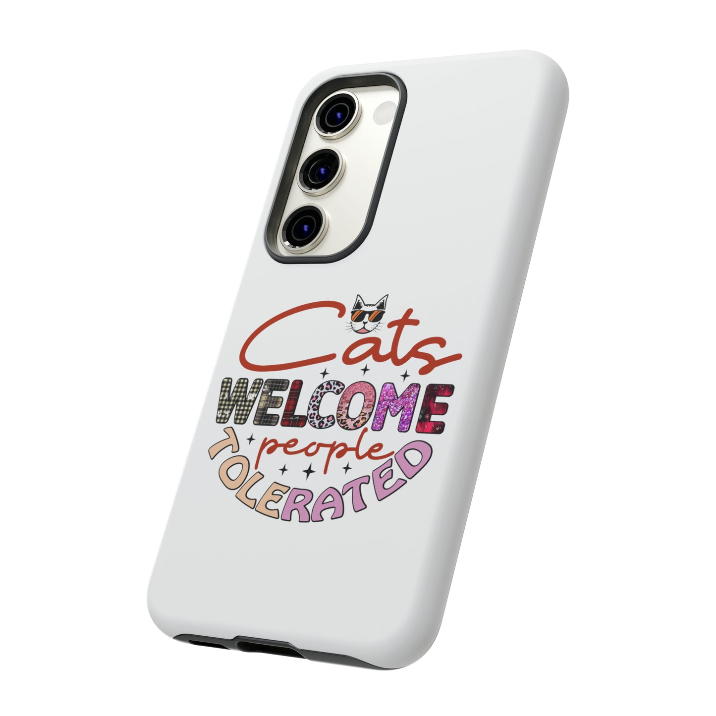 I Phone 15 Tough Cases- Cats Welcome