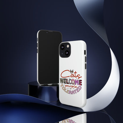 I Phone 15 Tough Cases- Cats Welcome