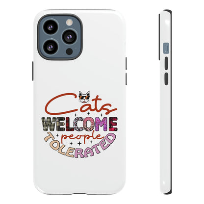 I Phone 15 Tough Cases- Cats Welcome